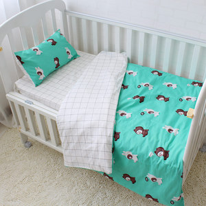 100% de algodón de bambú orgánico el nuevo niño nacido niña bebé cuna ropa de cama de conjunto - Product Image 1