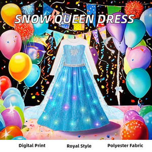 Déguisement d'été pour filles <span class=keywords><strong>Costume</strong></span> de princesse <span class=keywords><strong>reine</strong></span> <span class=keywords><strong>des</strong></span> <span class=keywords><strong>neiges</strong></span> pour fêtes d'anniversaire et Halloween inspiré du personnage d'<span class=keywords><strong>Anna</strong></span> - Product Image 2