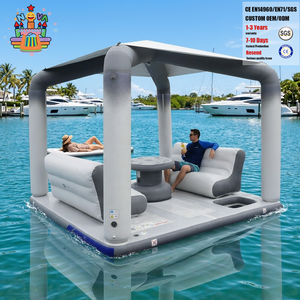 Padiglione Galleggiante Gonfiabile di Grado Commerciale per Feste con Base Drop-stitch da 20 cm, Isola Galleggiante Drop-stitch da 20 cm per Yacht e Resort - Product Image 1