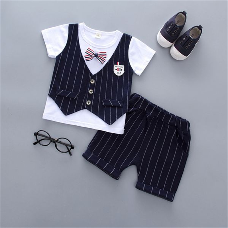 Деловой костюм в благородном стиле для маленьких мальчиков детская рубашка комплекты одежды для малышей
