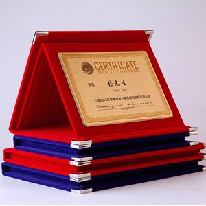 Plaque de récompense sportive personnalisable bleue ou rouge pour événements et compétitions, disponible en deux tailles - Product Image 3
