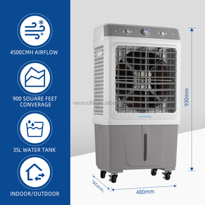 Refroidisseur d'air évaporatif mobile 4500m3/h, climatiseur électrique, refroidisseur d'air désertique, refroidisseur d'air évaporatif sur pied 4 en 1 - Product Image 3