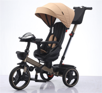 Tricycle pliant pour enfants bébé 3 roues avec poignée détachable 7 pouces 1 tricycle pour enfants poussette marcheur