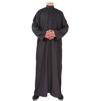 Qamis à manches longues pour hommes musulmans, style Moyen-Orient, Arabie Saoudite, Kaftan, Abaya islamique, Robes de Dubaï