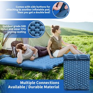 Ultra-léger TPU Topper <span class=keywords><strong>Camping</strong></span> coussin de couchage confortable Air Mat intégré <span class=keywords><strong>pompe</strong></span> <span class=keywords><strong>à</strong></span> <span class=keywords><strong>pied</strong></span> pour sac <span class=keywords><strong>à</strong></span> dos voiture voyage tentes randonnée - Product Image 3