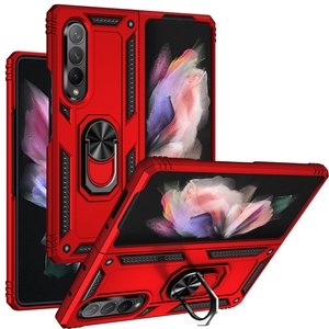 Antichoc avec anneau de doigt coque de téléphone rigide pour Galaxy Z <span class=keywords><strong>Fold</strong></span> 6 5 <span class=keywords><strong>4</strong></span> Z <span class=keywords><strong>Fold</strong></span> 3 5G <span class=keywords><strong>support</strong></span> magnétique de <span class=keywords><strong>voiture</strong></span> couverture arrière de protection - Product Image 1