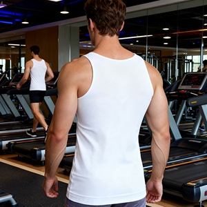 Canotta Modellante Elasticizzata con Schiena Scoperta per <span class=keywords><strong>Uomo</strong></span>, Ideale per Corsa, Esercizio e Allenamento in Palestra - Product Image 1