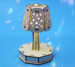 Lampe de bureau en bois intelligente et créative à commande vocale, aide pédagogique DIY, modèle d'invention scientifique et technologique pour enfants, expérience scientifique - Product Image 6