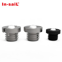 Corps en plastique lisse en acier inoxydable, tête hexagonale à ressort fileté, piston d'indexation à billes