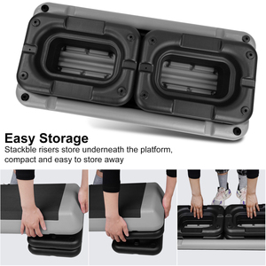 IUNNDS Mittelgroßes Sprungbrett Trainingsbank <span class=keywords><strong>Aerobic</strong></span>-Stepper Verstellbare Fitnessplattform Günstiger Kunststoff-<span class=keywords><strong>Aerobic</strong></span>-<span class=keywords><strong>Step</strong></span> - Product Image 4