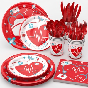 Set di Stoviglie per Infermieri e Dottori con Piatti da Dessert, Tazze e Tovaglioli per la Festa dei Medici e Feste Scolastiche di Infermieristica - Product Image 5