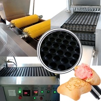 Ligne de production industrielle complète de biscuits creux imprimés motif panda, avec mélange, formage, cuisson et remplissage de la pâte