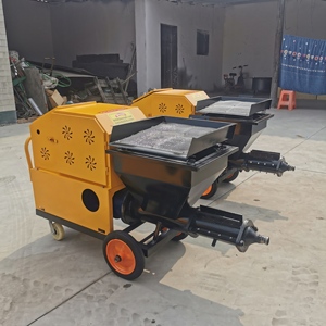 Machine à projeter du mortier électrique, trémie de 100 L, portée horizontale de 50 m, portée verticale de 30 m, jaune, entretien facile - Product Image 4