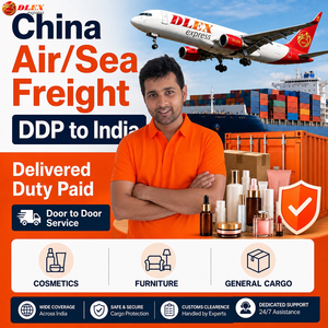 Transitaire aérien/maritime Chine-Inde, DDP porte-à-porte, logistique de fret rapide, dédouanement, <span class=keywords><strong>prix</strong></span> bas, expédition sécurisée des marchandises - Product Image 1