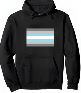 Felpa con Cappuccio in Seta con Logo LGBT Pride Personalizzato Arcobaleno, Design Bigender (Più <span class=keywords><strong>Maschile</strong></span>) - Product Image 5