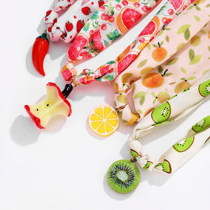 Elegante Seidenschal-Halskette mit Fruchtdesign aus 316L Edelstahl 18K Vergoldung Wasserfest und Langlebig Modisch - Product Image 2