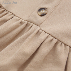 Kinder <span class=keywords><strong>Baby</strong></span> Mädchen Langarm Kleidung Neugeborene Einteilige Spiel kleidung Kleinkind Kleinkind Frühlings kleid - Product Image 4