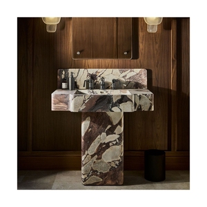 Lavabo Rectangular Personalizado de Mármol Travertino, Lavabo Funcional - Product Image 1