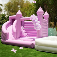 Aire de jeux gonflable pour enfants de couleur violet clair, piscine à balles gonflable pour enfants, aire de jeux intérieure
