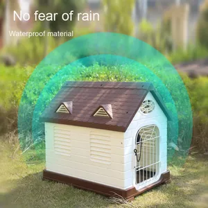 Venta directa de fábrica, casa de perro extraíble para exteriores, impermeable y cálida para invierno, casa de plástico para mascotas a prueba de lluvia - Product Image 3