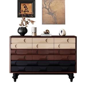 Aparador de madera maciza con múltiples compartimentos y almacenamiento organizado para comedor, sala de estar, entrada, uso adulto - Product Image 5