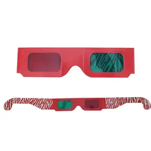 نظارات ورقية ثلاثية الأبعاد, ورقة عالمية Anaglyph نظارات ثلاثية الأبعاد ورقة ثلاثية الأبعاد نظارات شمسية ثلاثية الأبعاد عرض نظارات شمسية Anaglyph الأحمر/الأزرق نظارات ثلاثية الأبعاد لفيلم الفيديو