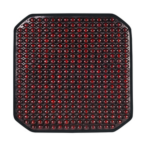 Coussin de siège en perles de bois 45x45 cm, tapis rafraîchissant et ventilé, universel pour voiture et maison, antidérapant, plat, massant, décoratif, pour siège individuel - Product Image 1