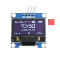 0.91 pouces 0.96 pouces oled IIC Module d'affichage OLED blanc série I2C SSD1306 12864 carte d'écran LCD pour Arduino