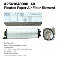 Nouvel élément filtrant à air industriel en papier plissé A2561840000 à haute efficacité, 99,8 % d'efficacité pour les équipements commerciaux et les véhicules