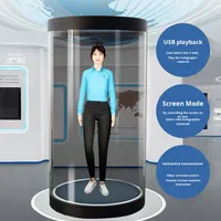 Vitrine holographique IA de 5,5 à 75 pouces pour affichage 3D à l'œil nu de humains virtuels, équipement holographique interactif d'intérieur