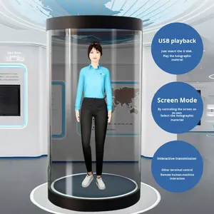 Tủ trưng bày hologram tương tác trong nhà, màn hình <span class=keywords><strong>3D</strong></span> không cần kính, người máy kỹ thuật số ảo, kích thước 5,5 inch - 75 inch, công nghệ AI. - Product Image 2