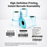 Pabrik Grosir Kustom Printer Thermal Langsung Label Kertas Barcode Gulungan Stiker 30 X 20mm