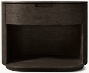 Mobili camera da letto di lusso fatti a mano in rovere bianco comodino con cassetto e mensola - Product Image 5