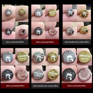 Ciondolo in Metallo Personalizzato in Acciaio Inossidabile per Bambini, Accessori Fai-<span class=keywords><strong>da</strong></span>-Te per Braccialetti, Orecchini, Collane, Piccolo Logo <span class=keywords><strong>con</strong></span> Incisione Laser - Product Image 2