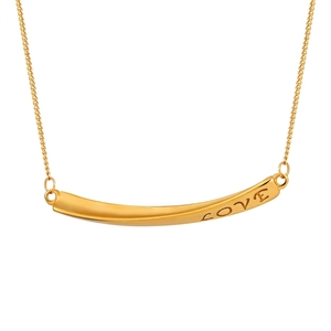 Custom 18k Smile <strong>LOVE</strong> Pendant Necklace Women Minimalist Mobius Stainless Steel Clavicle Chain Fashion Jewelry <strong>Gift</strong> - Product Image 1