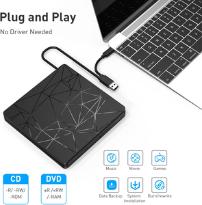 Lecteur de CD <span class=keywords><strong>DVD</strong></span> externe mince original USB C 3.0 graveur de <span class=keywords><strong>DVD</strong></span> ROM +/-RW graveur de disque optique Ripper pour ordinateur portable de bureau - Product Image 4