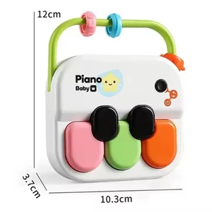 Mini cuentas de plástico sensoriales para Educación Temprana, 12 Uds., juguete de Piano de 5 teclas para bebés - Product Image 3