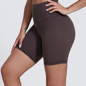 MOQ bajo de fábrica Color personalizado Señoras Pantalones cortos de bicicleta Suave Cómodo Entrenamiento Correr Deportes Fitness Yoga Pantalones cortos Mujeres - Product Image 5
