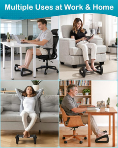 Office <strong>Work</strong> Under Desk Non-slip Footrest <strong>Stool</strong> up Down Adjustable Massage Texture and Roller Foot Ottman Rest <strong>Stool</strong> - Product Image 6
