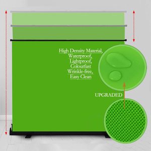 HEYU 1,68*2m Tragbarer Video-Studio-Hintergrund Zusammenklappbares Greenscreen-Panel Bodenaufsteigender Chroma-Key-Hintergrund - Product Image 4