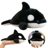 Peluche réaliste de baleine orque, jouet en peluche super doux pour souvenir d'aquarium, cadeau pour enfants, décoration de la maison