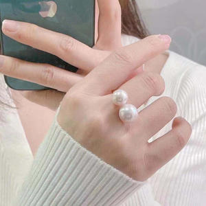 Juego de Accesorios para Anillos de Plata S925, Joyería de Perlas DIY con Cuentas Redondas de 10-13 mm, Edición Ligera 10389 - Product Image 3