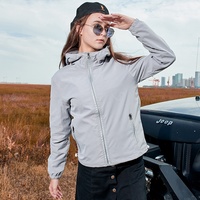 Vestes coupe-vent réfléchissantes unisexes pour hommes, avec logo personnalisé, style bomber, pour le travail et les activités de plein air.