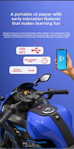Voiture électrique de course pour enfants de 3 à 6 ans, 120 cm, double siège, charge en 8 heures, conduite autonome, moto télécommandée - Product Image 3