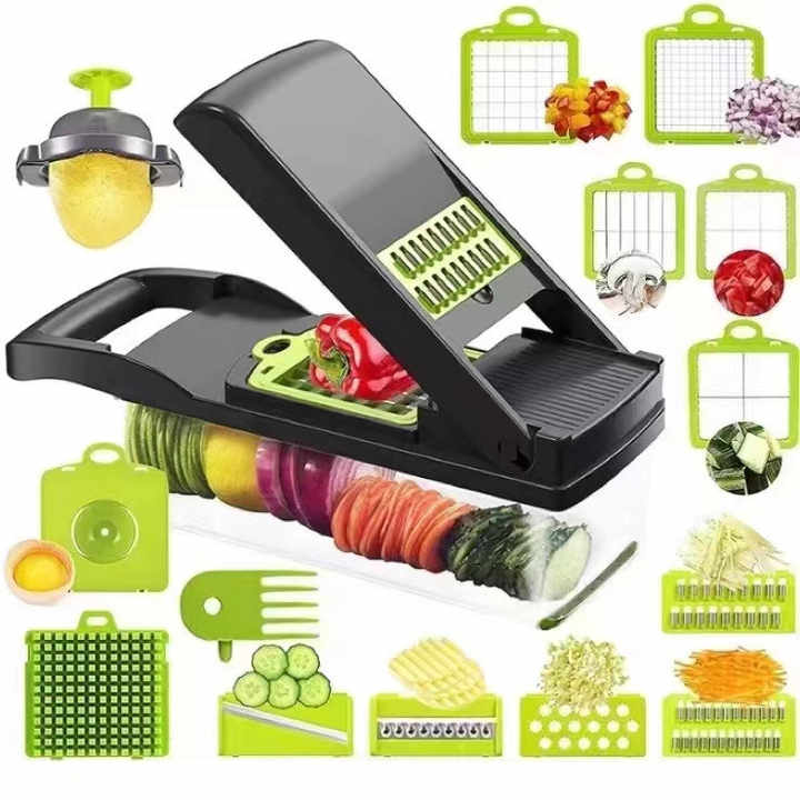 Hot Selling Kitchen Multi 12 in 1 Manual Mandoline Fruit Vegetable