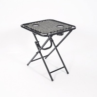 Ensemble de chaises pliantes en métal à double usage avec fauteuil inclinable zéro gravité et table pliante pour le camping en plein air