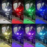 JHS 6PCS sans fil LED lumières stroboscopiques avec télécommande 8 couleurs USB Charing étanche pour voiture moto Drone avion vélo