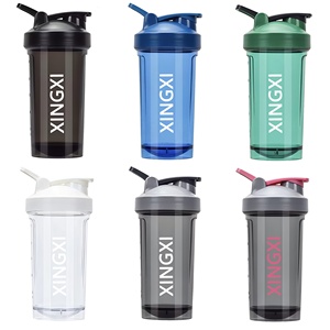 500ML 700ML Shakerfles met aangepast logo, metalen balletje, transparante shakerbeker, fitness, sportschool, workout, eiwitpoeder mengfles - Product Image 3