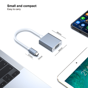 사용자 정의 벼락 <span class=keywords><strong>3</strong></span>/4 VGA 어댑터 Type-C USB C 컴퓨터 사용을 위한 알루미늄 사각 케이스 - Product Image 4