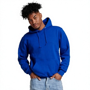 Sudadera con Capucha Azul Rey para Hombre, Corte Regular, Informal, Tejida, 100% Algodón, Color Sólido, Diseño con Bolsillo, MOMENTUM - Product Image 1